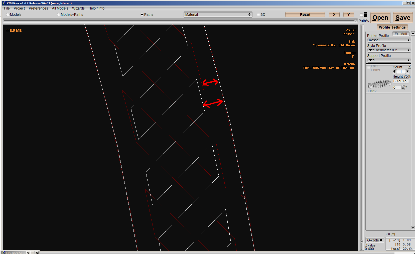 Overlap infill