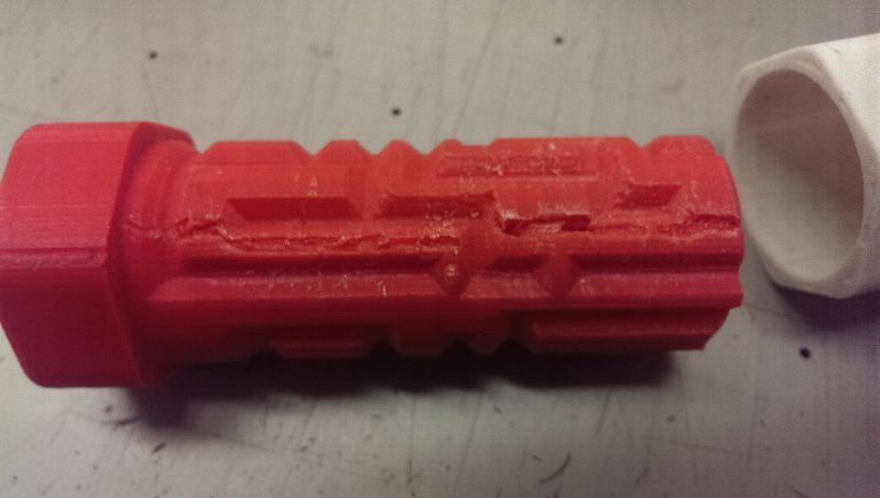 For giggles... one of the several examples of why I'm doing this in the first place. That red filament is 3D Systems Cartridge($100) using Cubepro.exe